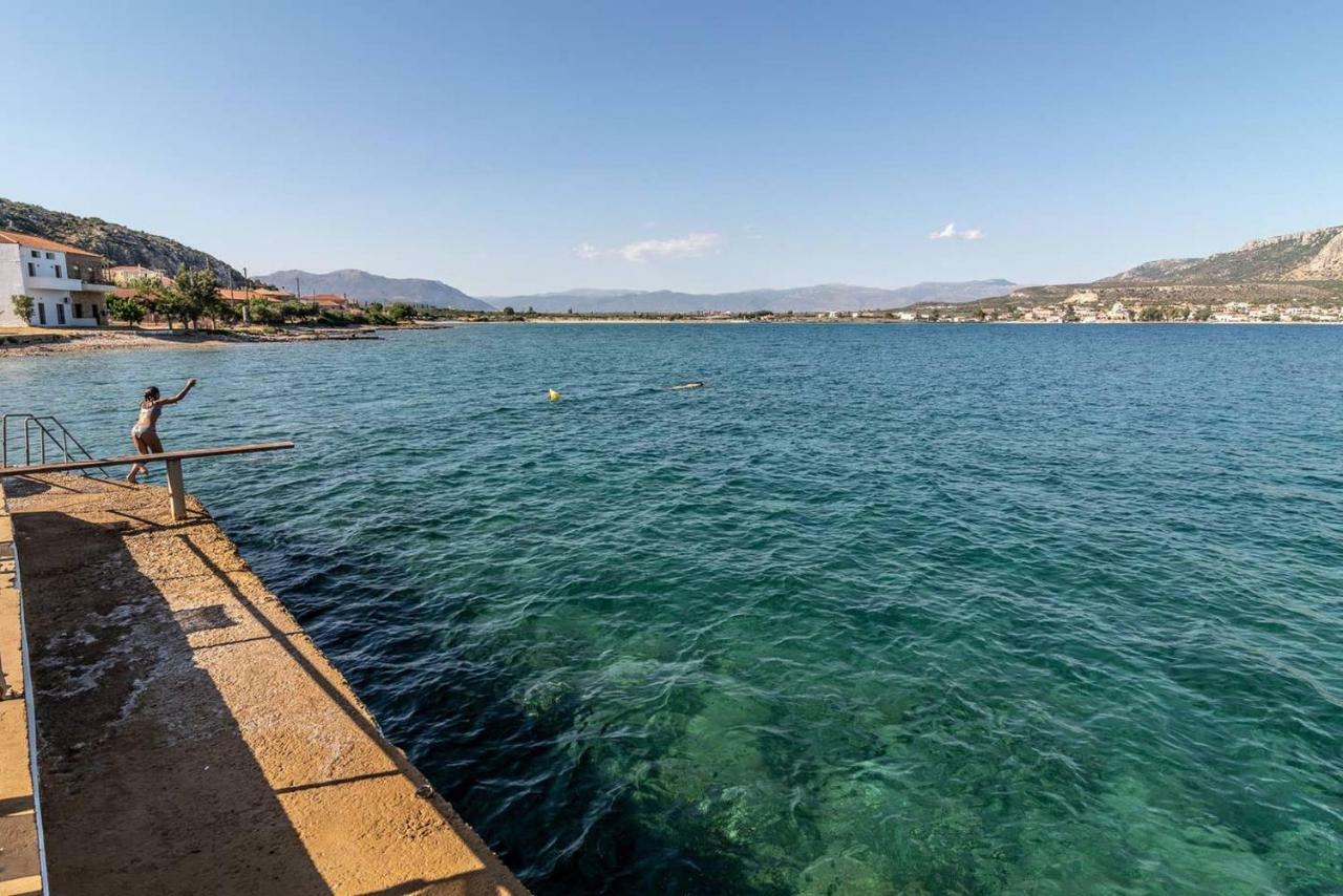Seaview Flat Steps To The Beach Karavostasi  Exterior foto